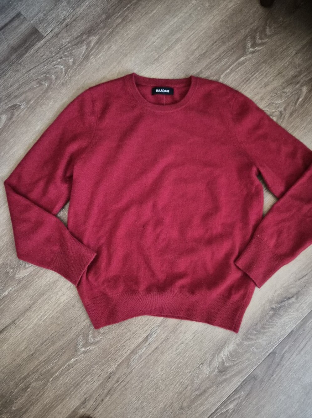 NAADAM Women''s Red Crewneck Sweater Medium